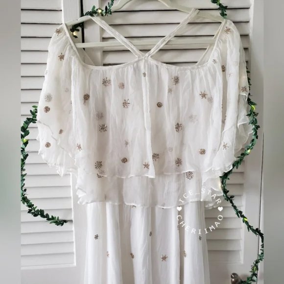 Free People x Ranna Gill NWT HTF Mila Cold Shoulder Dress - Picture 8 of 11